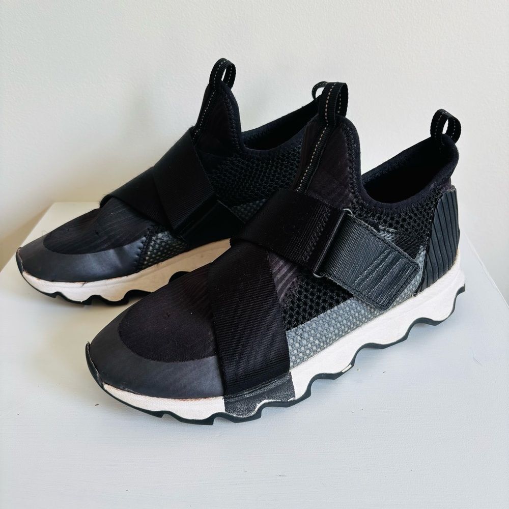 Sorel Kinetic Mesh Slip-On Sneakers – Black, Women’s Size 8